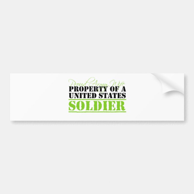 Property Of A Soldier Bumper Sticker (Front)