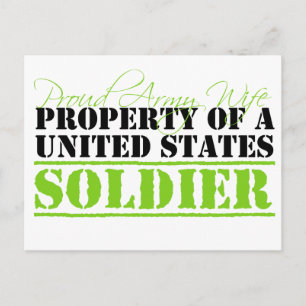 Property Of A Soldier Postcard