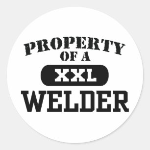 Property of a Welder Classic Round Sticker