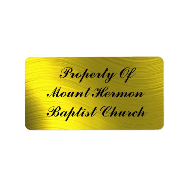 PROPERTY OF-ADDRESS LABEL (Front)