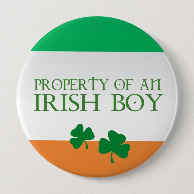 Property of an Irish boy 10 Cm Round Badge (Front)