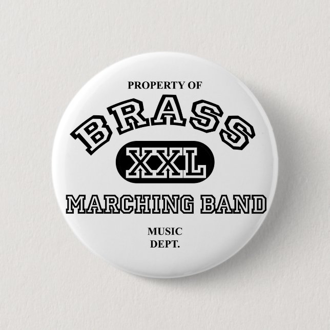 Property of Brass 6 Cm Round Badge (Front)