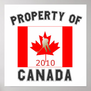 Property of Canada Souvenir Canadian Hockey Flag Poster