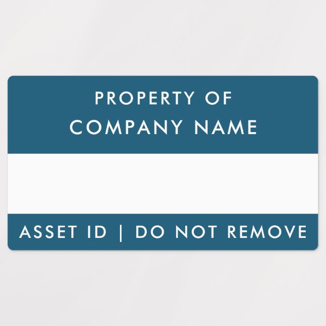Property of Company | Navy Blue Corporate Asset ID (Design 1)