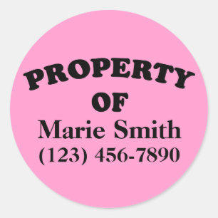 Property of Custom Sticker