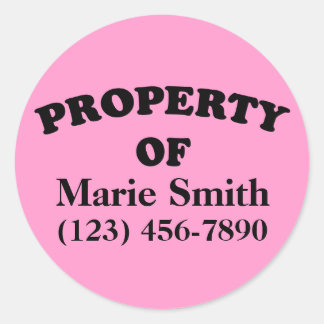 Property of Custom Sticker