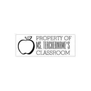 Property of Custom Teacher Name Classroom Self-inking Stamp