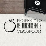 Property of Custom Teacher Name Classroom Self-inking Stamp<br><div class="desc">A great Appreciation gift that any educucator will love.</div>