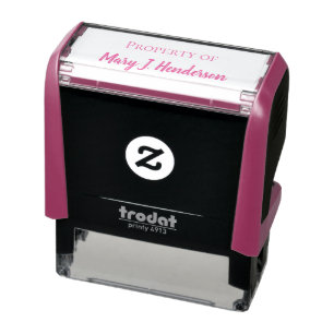 Property of Custom Text Name Self-inking Stamp