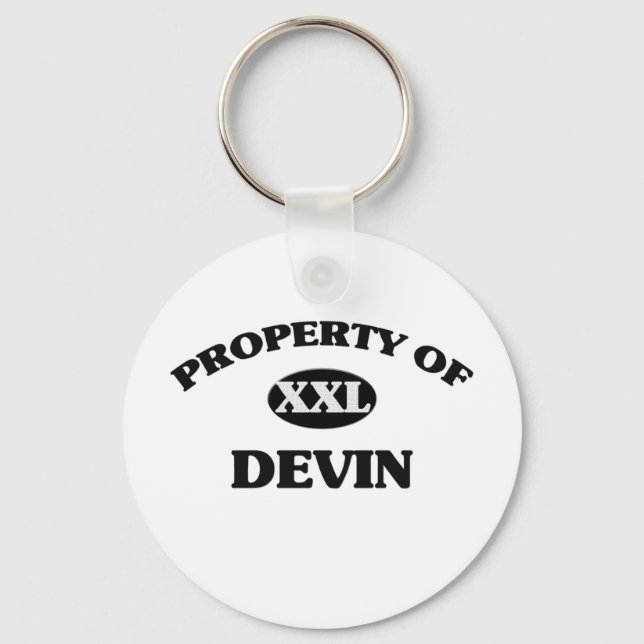 Property of DEVIN Key Ring (Front)