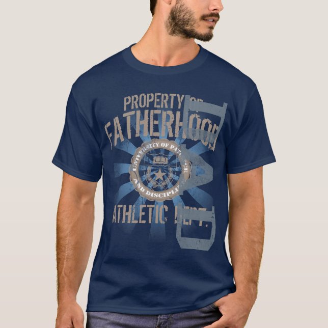 Property of Fatherhood Athletic Dark T-Shirt (Front)