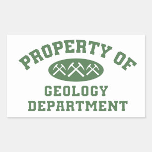 Property Of Geology Department Rectangular Sticker