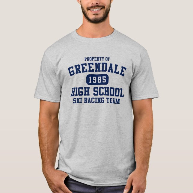 Property of Greendale High School Ski Racing Team T-Shirt (Front)