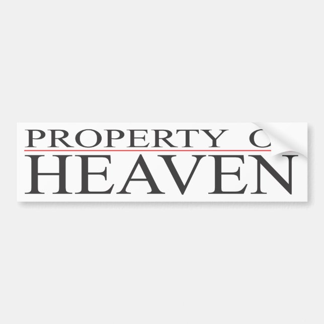 Property of Heaven Bumper Sticker (Front)