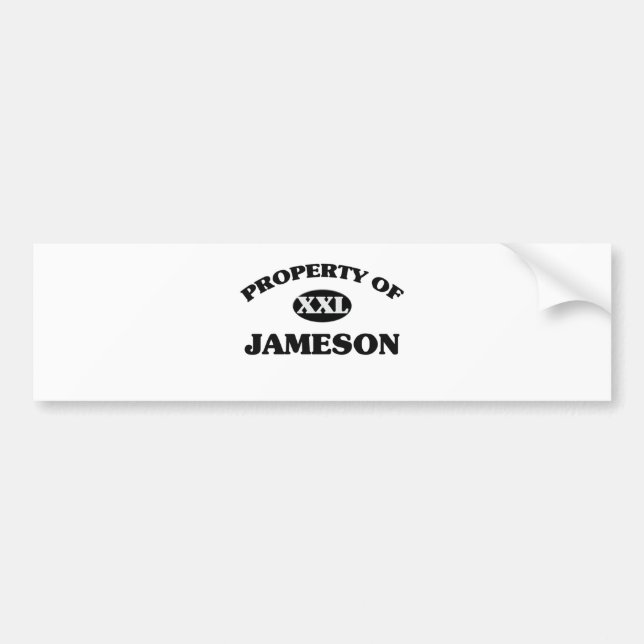 Property of JAMESON Bumper Sticker (Front)
