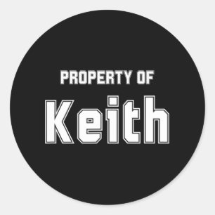 Property Of Keith Funny Bachelorette Gifts For Bri Classic Round Sticker