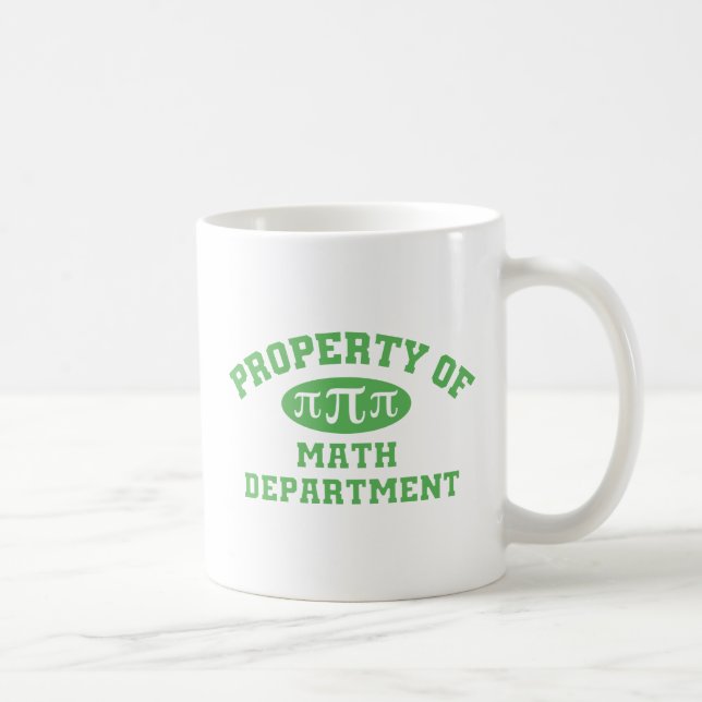 Property Of Math Department (green) Coffee Mug (Right)