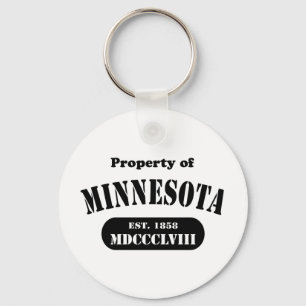Property of Minnesota -black text Key Ring