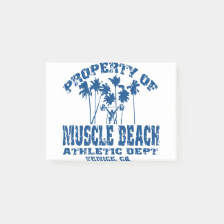 Property of muscle beach post-it notes