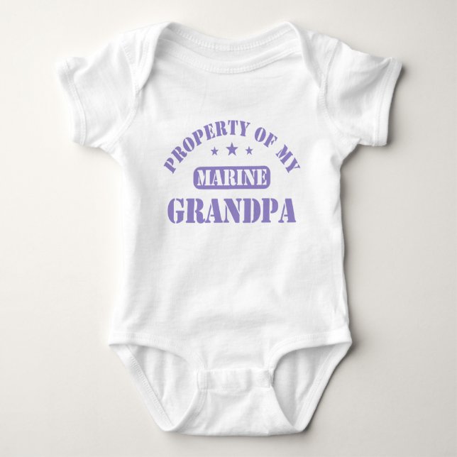 Property Of My Marine Grandpa Baby Bodysuit (Front)