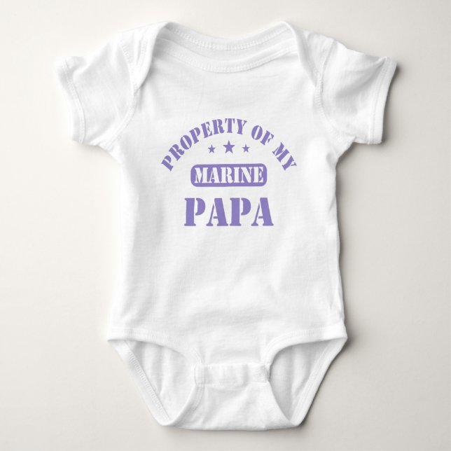 Property Of My Marine Papa Baby Bodysuit (Front)