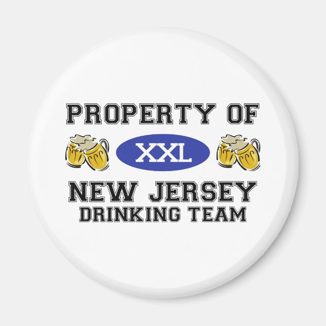 Property of New Jersey Drinking Team Magnet (Front)