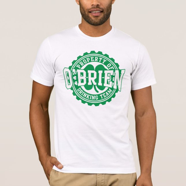 Property of O'Brien Irish Drinking Team T-Shirt (Front)