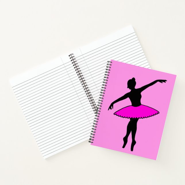 Property of Personalised Pink Ballet Dancer Tutu Notebook (Inside)