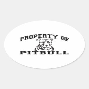 Property of Pitbull Oval Sticker