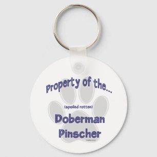 Property of Spoiled Rotten Doberman Keychain