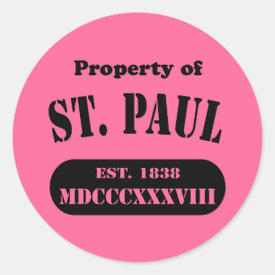 Property of St. Paul Classic Round Sticker