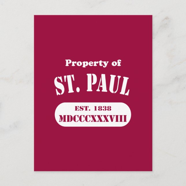 Property of St. Paul Postcard (Front)