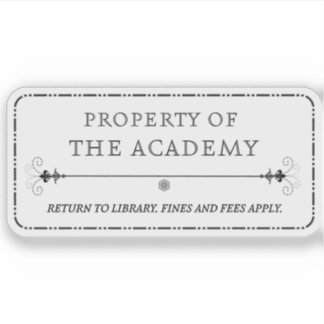 Property of the Academy Sticker