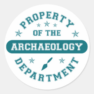 Property of the Archaeology Department Classic Round Sticker
