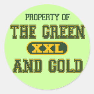 Property of The Green and Gold1 Classic Round Sticker