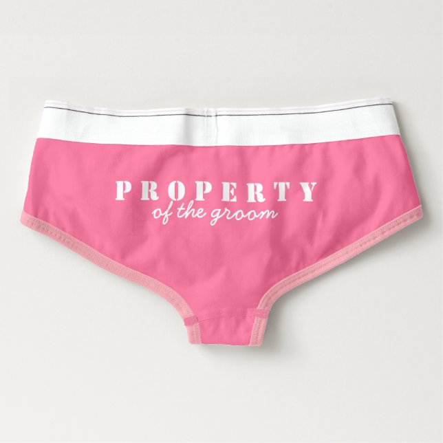 Property of the Groom Panties Funny Bridal Panties (Back)