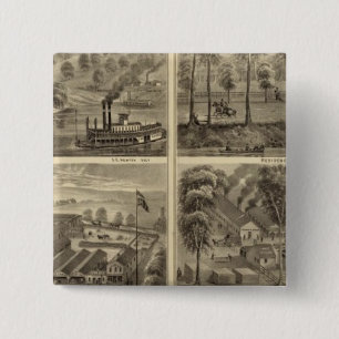 Property of the Hartford City Coal and Salt 15 Cm Square Badge
