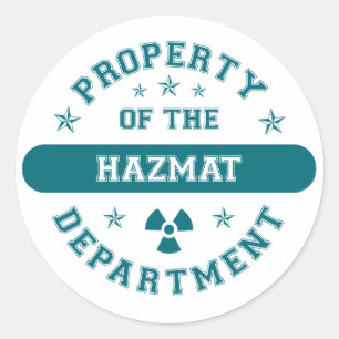 Property of the Hazmat Department Classic Round Sticker