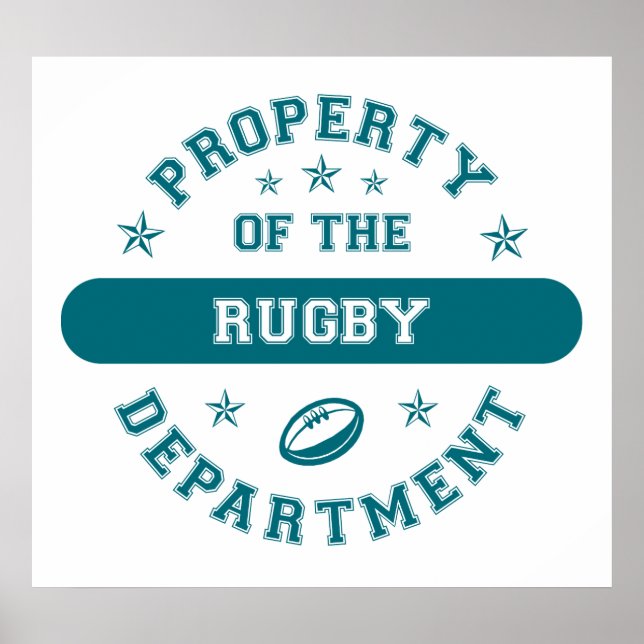Property of the Rugby Department Poster (Front)