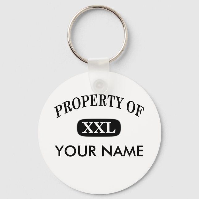 Property of XXL Your Name Key Ring (Front)