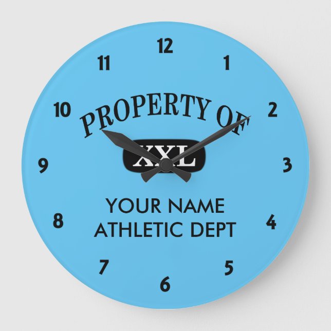 Property of XXL Your Name Large Clock (Front)