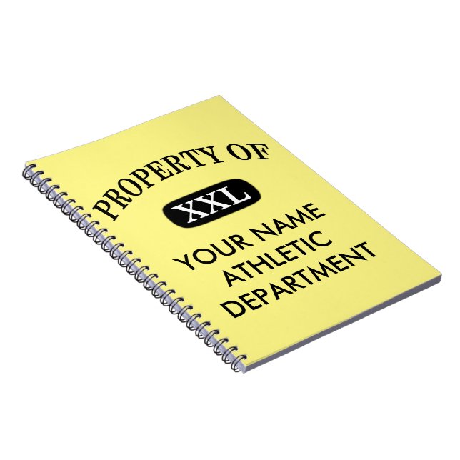 Property of XXL Your Name Notebook (Right Side)