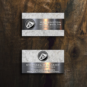 Property Real Estate   Metal Concrete Business Card