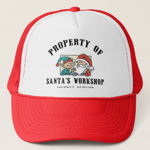 Property Santa's Workshop Gift Trucker Hat