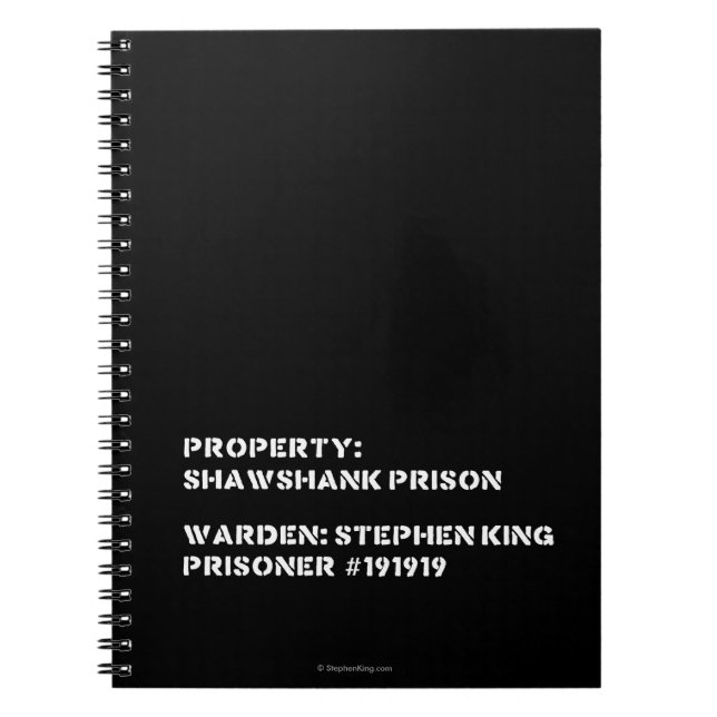 Property: Shawshank Prison Notebook (Front)