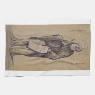 Prophet Elijah Father of Carmelites Tea Towel