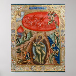 Prophet Elijah Orthodox Christian Icon Print