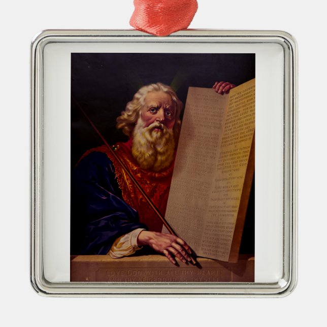 Prophet Moses on Mount Sinai – High-Fidelity Epic  Metal Ornament (Front)