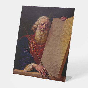 Prophet Moses on Mount Sinai – High-Fidelity Epic Pedestal Sign