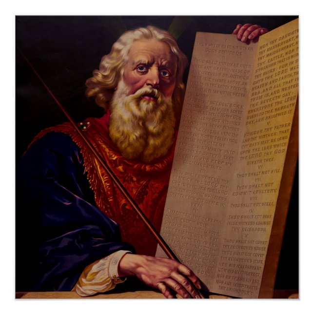 Prophet Moses on Mount Sinai – High-Fidelity Epic  Poster (Front)